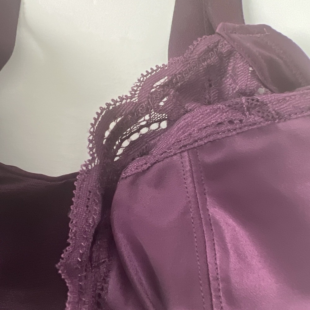 Bare Necessities Bra Women 44G Purple Lace Satin Underwire Lingerie NWT B44 - Picture 6 of 15